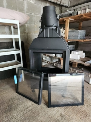 Kamineinsatz, Tunnelkamin, Ofen Camina Schmid Lina TV 5551 ss Kristall 7kw