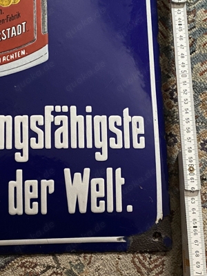Emailschild orig.Heine's Würstchen Halberstadt 1915 Bild 7