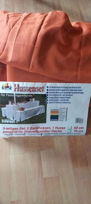 3 teiliges Hussenset für Bierzeltgarnitur