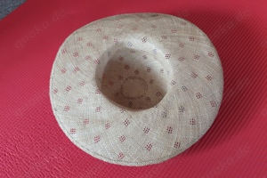 Großer Strohhut   Sonnenhut mit Schleife Bild 2