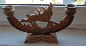Handgeschnitzter Kerzenhalter 