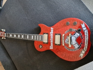 Signierte Unantastbar United E-Gitarre, Einzelstück kommplett mit Gurt