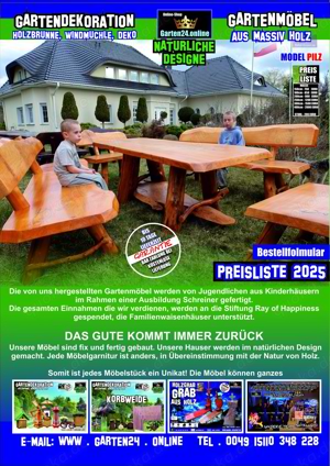 Gartenmöbel set aus massiv Holz, Lieferung kostenlos !
