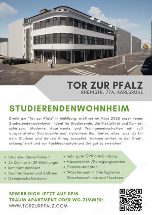 Loft oder WG-Zimmer im Studierendenwohnheim Karlsruhe 