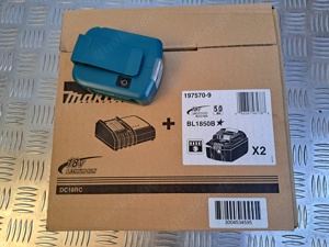 Makita Original Power Source Kit DC18RC + 2 x 1850B + Adapter 2xUSB Lampe - neu unbenutzt - Bild 3