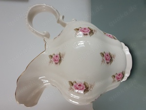 Großer Krug Wasserkrug Saftkrug Vintage Goldrand Staffordshire Made in England TOP!