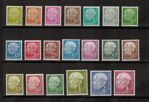 Bund: MiNr. 177-196 postfrisch (Heuss I) (300 Euro Michel)