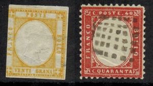 Italien: 2 klassische Briefmarken