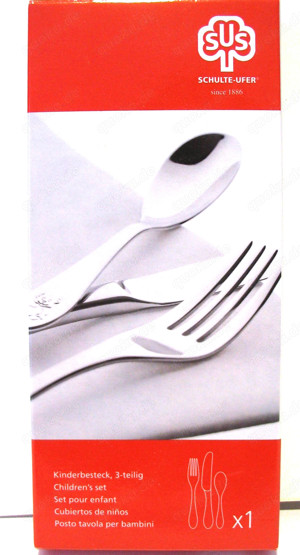 Kinderbesteck 3-teilig - Messer Gabel Löffel - Bärenmotiv - Schulte-Ufer - NEU + OVP