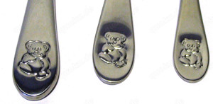 Kinderbesteck 3-teilig - Messer Gabel Löffel - Bärenmotiv - Schulte-Ufer - NEU + OVP Bild 5