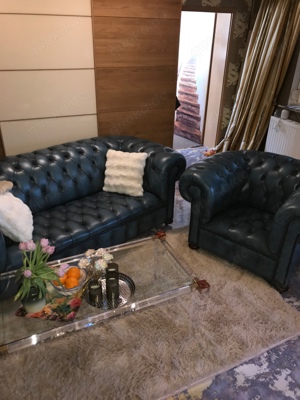 Chesterfield -Old Englisch -Echt Leder