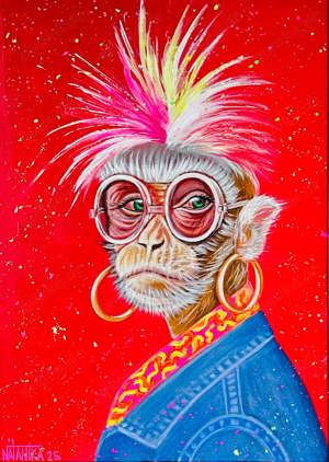  Fashionista  Acrylgemälde (70 x 50 cm), Leinwand auf Keilrahmen, lackiert