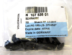 10 Stück - Original VW Schrauben N10753801   N 107 538 01 - Neu + OVP