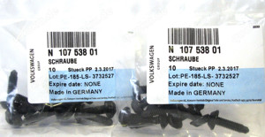 20 Stück - Original VW Schrauben N10753801   N 107 538 01 - Neu + OVP