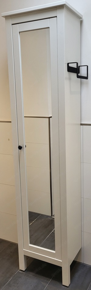 Hemnes Hochschrank mit Spiegeltür, weiß, 49x31x200 cm