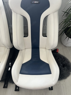 BMW M4 Competition seats opal white