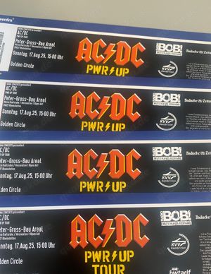 4x  AC DC Tickets GOLDEN CIRCLE Karlsruhe   Rheinstetten 17.08.2025