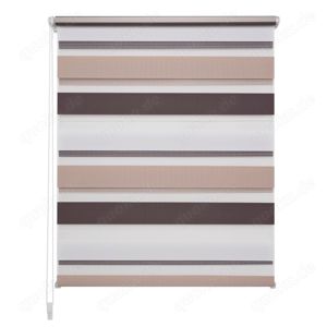 2x Doppelrollo DUO Rollo 3 farbig Klemmfix Montage ohne Bohren weiß beige braun Bild 5