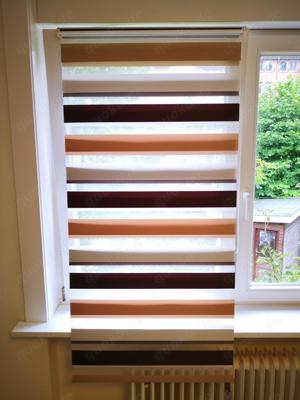 2x Doppelrollo DUO Rollo 3 farbig Klemmfix Montage ohne Bohren weiß beige braun Bild 6