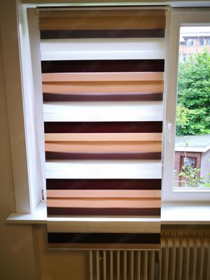 2x Doppelrollo DUO Rollo 3 farbig Klemmfix Montage ohne Bohren weiß beige braun Bild 7