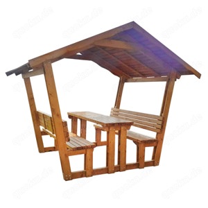 Pavillions fur den Garten mit sitzbank unt tisch