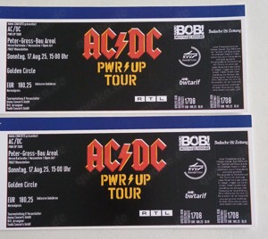 ACDC Karlsruhe Golden circle 2 Karten 