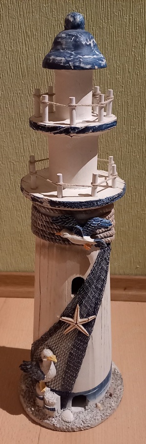   Dekoration, Leuchtturm, Maritim, 46 cm, Holz 