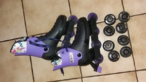 Inline Skates Inliner Gr. 44 mit 8 Ersatzrollen wenig genutzt