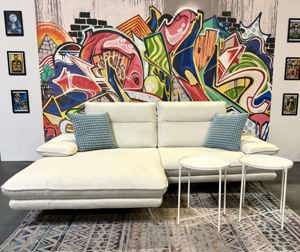 Sofa Couch Wohnlandschaft Mit Rasterrückenverstellung Natur