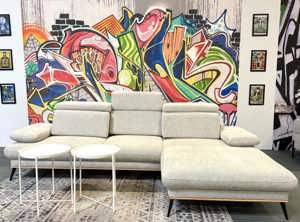 Sofa Couch Wohnlandschaft Samtorini Farbe Sand Funktionen