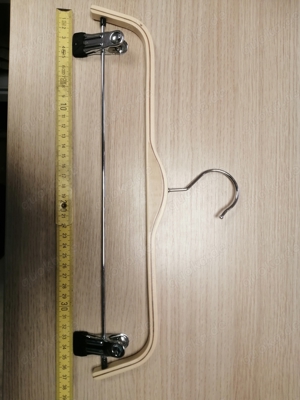 50 Schichtholzbügel mit Klammersteg, 37 cm lang - Hosenbügel gebraucht