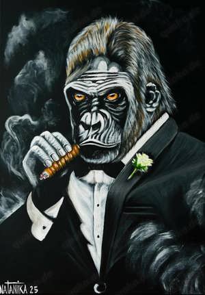  Chief , Acrylgemälde (70x50), Leinwand auf Keilrahmen, lackiert