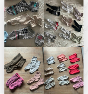 verschiedene getragene Socken strümpfe Sneakersocken fetisch gut duftende socken 