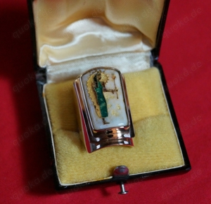 einzigartiger Designring von Curt Hasenohr Hoelloff 585 Gelbgold