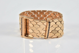 750er 18kt Gold Armband mit Saphiren