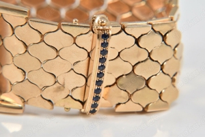 750er 18kt Gold Armband mit Saphiren Bild 5