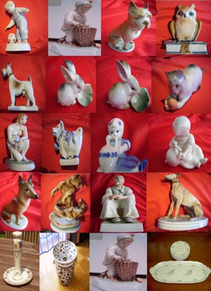 verschiedene Zsolnay Porzellan Figuren zum verkaufen