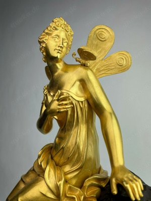 Franz.Empire Pendule  Psyche  Sig. LEROY & FILS.H gers du ROY Paris - Kaminuhr