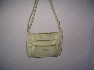 STE-12 Handtasche, Tasche, Damentasche, Schultertasche Stefano weiß