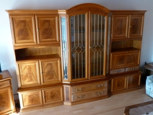 Wohnzimmerschrank, Schrankwand, Kirsche massiv, gebraucht