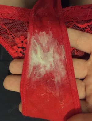 Slip voller pussycreme für dich 