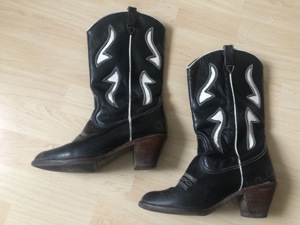 Hochwertige Leder Cowboystiefel Gr. 38