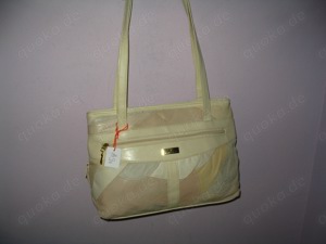 STE-16 Handtasche, Tasche, Damentasche, Schultertasche, Umhängetasche, Patchwork-Leder