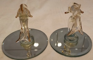   Dekoration, Sammeln, 2 Glas-Delfine   Bild 5