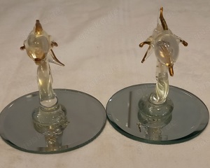   Dekoration, Sammeln, 2 Glas-Delfine   Bild 2