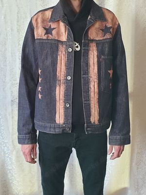 Rick Taurus Designer Jeansjacke Gr.M. für Sammler und Designliebhaber. Der absolute Hingucker 