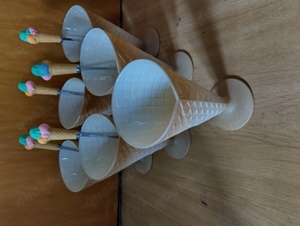 Bormioli Rocco 6 Eisdessertgläser Keksmodell Made in Italy 