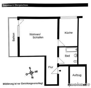Schöne 1 Zimmer Wohnung in Gaggenau im Hochhaus für Kapitalanleger - Kein Makler