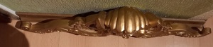   Dekoration, Wand, Bild, verzierter Engel, goldfarben  