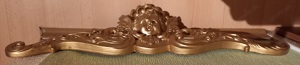   Dekoration, Wand, Bild, Verzierter Engel, Goldfarben 